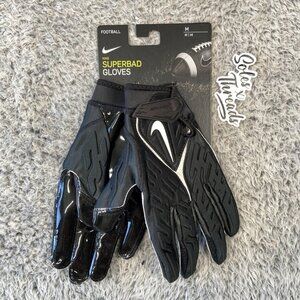 Nike Superbad 6.0 Football Padded Gloves Size Medium Men Black White DX4520-091